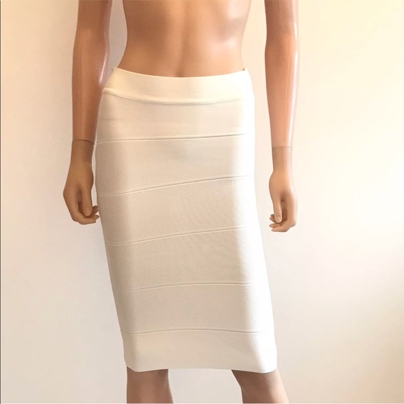 BCBG Gardenia Alexa Pencil Skirt Size XS Ivory - Picture 2 of 8